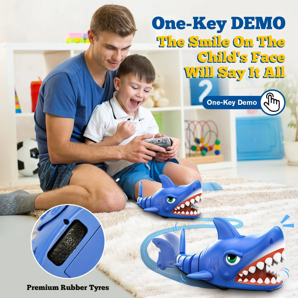 2.4G Remote Control Shark Toy, Wireless Radio-Controlled Simulation Shark, Electric Toy Shark Head